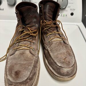 Danner Brown Leather Men's Boots with Tan Laces BULL RUN MOC TOE